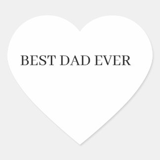 Pegatina En Forma De Corazón El mejor papá del día del padre