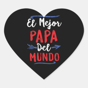 Pegatina En Forma De Corazón El mejor Papa del mundo papá