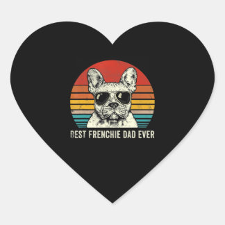 Pegatina En Forma De Corazón El mejor regalo de papá Bulldog divertido de Franc