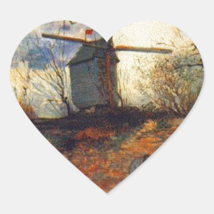 Pegatina En Forma De Corazón El Molino de la Galette Van Gogh