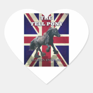 Pegatina En Forma De Corazón "El potro de la ca3ida -- Británico verdadero --