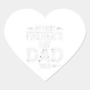 Pegatina En Forma De Corazón El primer día de mi padre como padre 2025