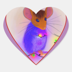 Pegatina En Forma De Corazón El ratón que cuelga Navidades ilumina a un persona