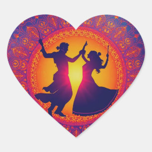 Pegatina En Forma De Corazón El ritmo eterno de Shakti
