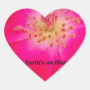 Pegatina En Forma De Corazón El Rosa cósmico: El diseño de la adoración de la n