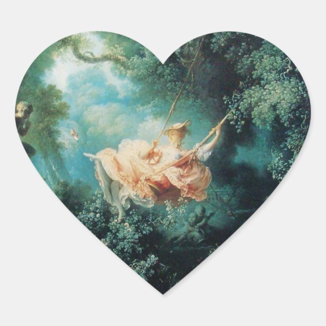 Pegatina En Forma De Corazón EL ROSTRO verde (Anverso)
