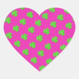 Pegatina En Forma De Corazón El trébol verde claro para el día de San Patricio