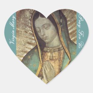 PEGATINA EN FORMA DE CORAZÓN EL VIRGEN MARÍA RUEGA PARA LOS E.E.U.U.