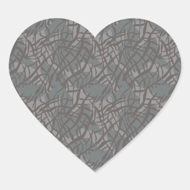 Pegatina En Forma De Corazón Elefante de patrón (Anverso)