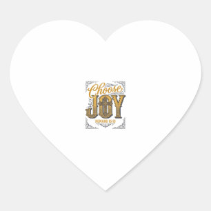 Pegatina En Forma De Corazón Elige Alegría Romans 15_13 Camiseta Fe Cristiana_1