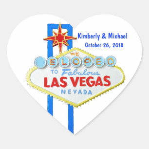 Pegatina En Forma De Corazón Elope Las Vegas