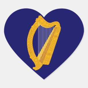 Pegatina En Forma De Corazón emblema de irlanda
