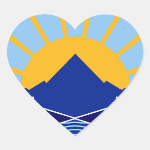 Pegatina En Forma De Corazón emblema de macedonia del norte