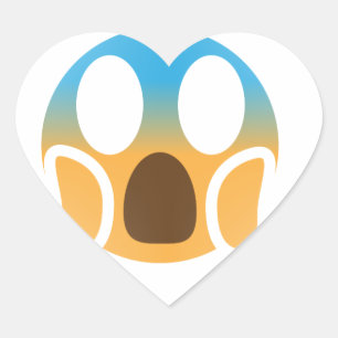 Pegatina En Forma De Corazón emoji de gritos