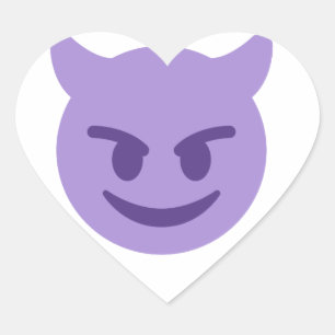 Pegatina En Forma De Corazón emoji del diablo