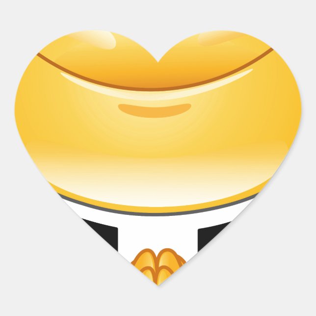 Pegatina En Forma De Corazón emoji del sacerdote (Anverso)