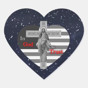 Pegatina En Forma De Corazón En Dios confiamos
