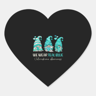 Pegatina En Forma De Corazón En Junio Usamos Escleroderma azul verde azulado Aw