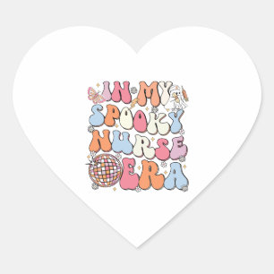 Pegatina En Forma De Corazón En mi espeluznante camiseta de enfermeras de la er