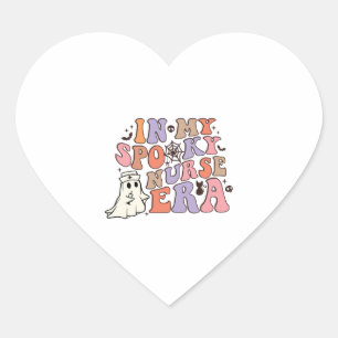 Pegatina En Forma De Corazón En mi espeluznante era de enfermeras NICU Hallowee