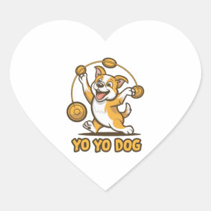 Pegatina En Forma De Corazón Encanto de la habilidad del perro de YoYo 360