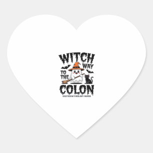 Pegatina En Forma De Corazón Endo Enfermera Halloween Enfermera Gastrointestina