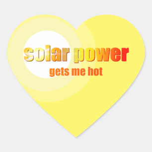 Pegatina En Forma De Corazón ¡Energía solar caliente!