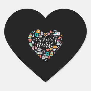 Pegatina En Forma De Corazón Enfermera de diseño de escuela de enfermería