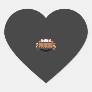 Pegatina En Forma De Corazón Enfermera de Halloween que gotea diseño de vector