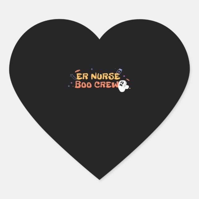Pegatina En Forma De Corazón Enfermera de urgencias de la sala de emergencias d (Anverso)