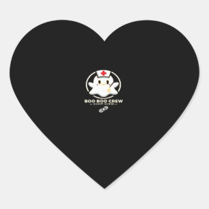 Pegatina En Forma De Corazón Enfermera fantasma de Boo Boo Crew - Halloween dul