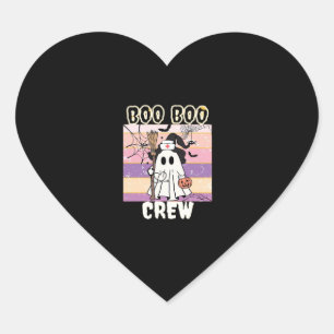 Pegatina En Forma De Corazón Enfermera fantasma de Boo Boo Crew Halloween Esenc