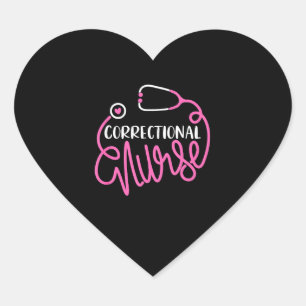 Pegatina En Forma De Corazón Enfermería forense divertida de enfermera correcci
