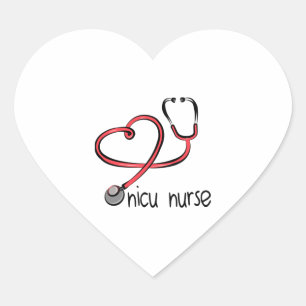 Pegatina En Forma De Corazón Enfermero de enfermeras de la NICU - NICU Nurse Sh