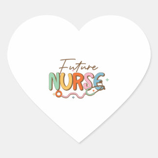Pegatina En Forma De Corazón Enfermero futuro