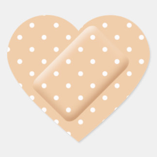 Pegatina En Forma De Corazón Enfermero médico de la enfermera de Polkadot Cute