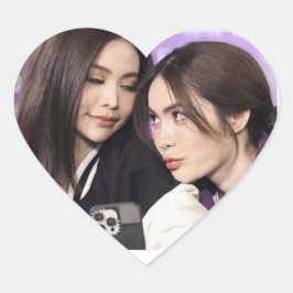 Pegatina En Forma De Corazón Englot, Engfa y Charlotte Thai GL Pareja Enviada