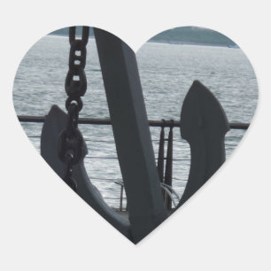 Pegatina En Forma De Corazón Enorme Pegatina del Corazón de Ancla