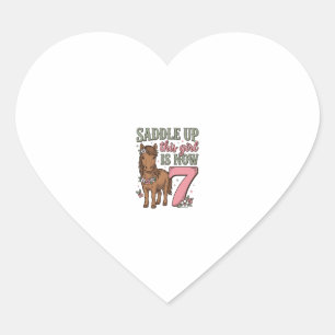 Pegatina En Forma De Corazón Ensilla Esta Chica Ahora Tiene 7 Camiseta De Cumpl