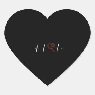 Pegatina En Forma De Corazón Entrenador del equipo Pickleball Heartbeat Player 