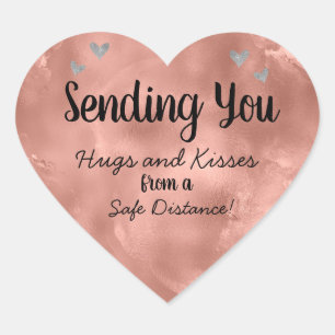 Pegatina En Forma De Corazón Enviando amor