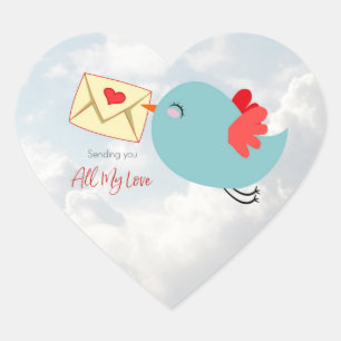 Pegatina En Forma De Corazón Enviándote Todo Mi Amor