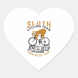 Pegatina En Forma De Corazón Equipo De Ciclismo De Plana