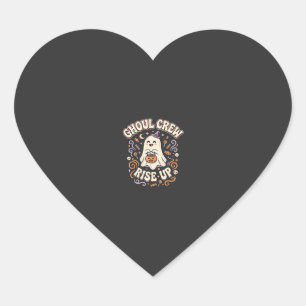 Pegatina En Forma De Corazón Equipo de Fantasmas y Duendes de Halloween