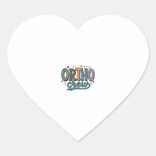 Pegatina En Forma De Corazón Equipo de ortodoncia vintage diseño vectorial equi