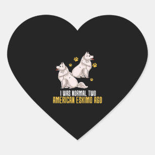 Pegatina En Forma De Corazón Era Normal Dos Eskimo Estadounidenses Ago