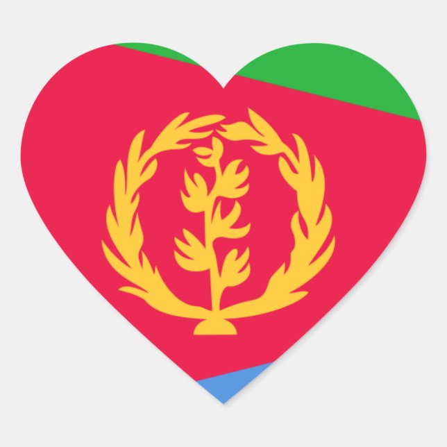 Pegatina En Forma De Corazón eritrea (Anverso)