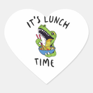 Pegatina En Forma De Corazón Es hora de comer