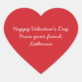 Pegatina En Forma De Corazón Escaparate de El día de San Valentín de corazón ro