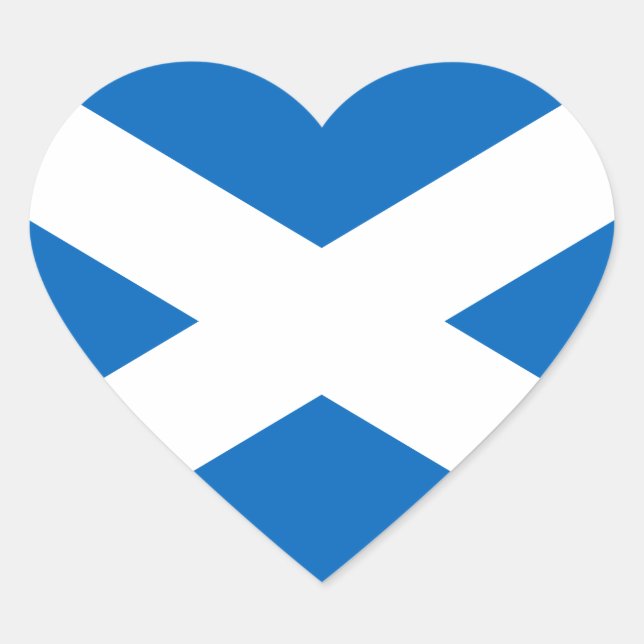 Pegatina En Forma De Corazón Escocia (Anverso)